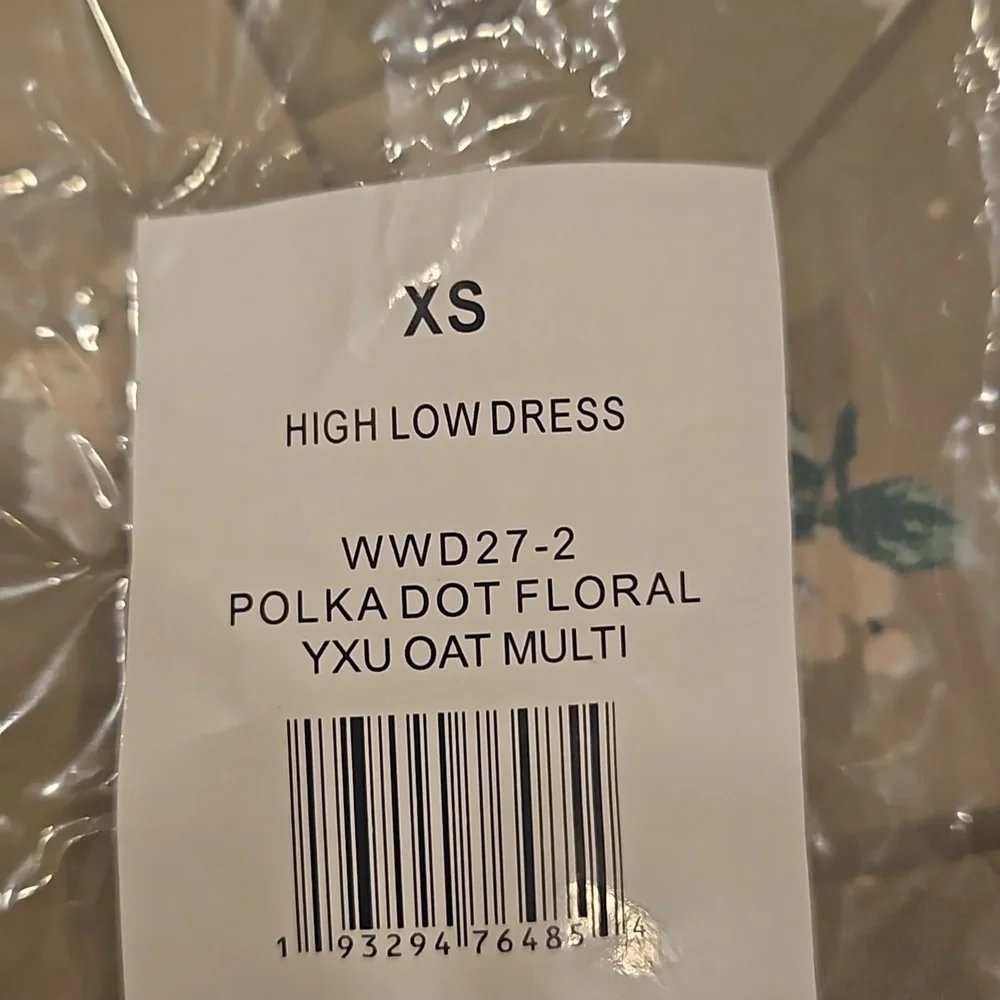 WeWoreWhat High Low Polka Dot Floral Dress,NWT, XS